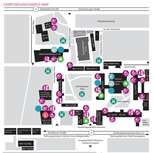 UE campus map