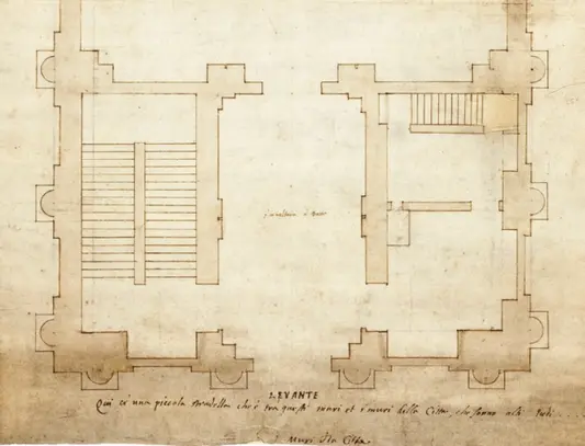Strada's design for the Munich Antiquarium, ground plan