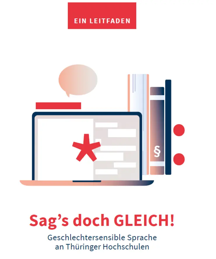 Sprachleitfaden: Sag’s doch GLEICH! Gendersensible Sprache an Thüringer Hochschulen
