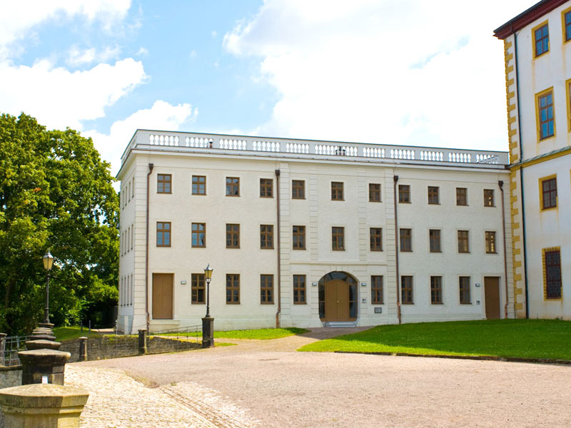 Außenansicht des Pagenhauses von Schloss Friedenstein in Gotha