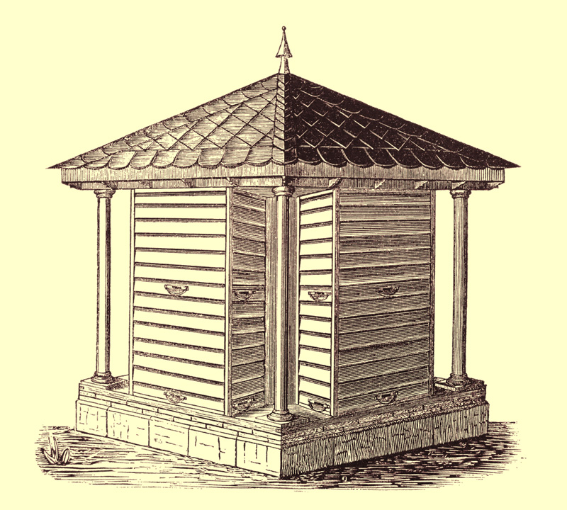 Pavillon aus dem Bienengarten von Carl Wilhelm Kalb in der Mohrenstraße in Gotha, um 1860