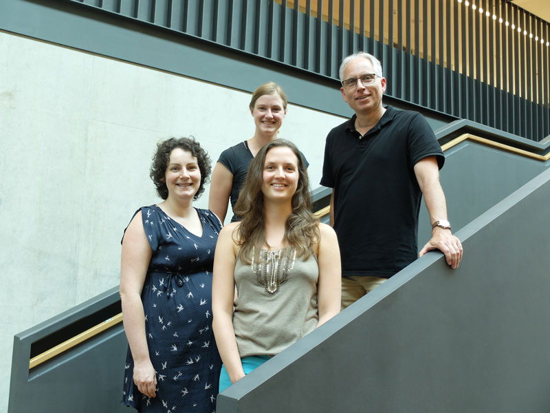 Projektteam: Prof. Dr. Tilmann Betsch, Dr. Stefanie Lindow, MSc Anna Lang, MSc Anne Lehmann (Foto: Universität Erfurt)