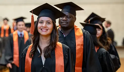 students at graduation