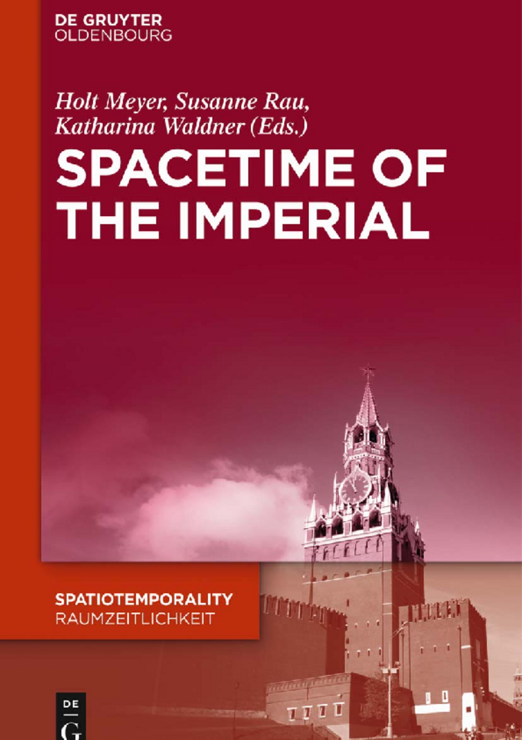 The picture shows the cover of the first volume. In the background there is a large redish tower, the Saviour Tower on Eastern Side of the Red Square in Moscow. 