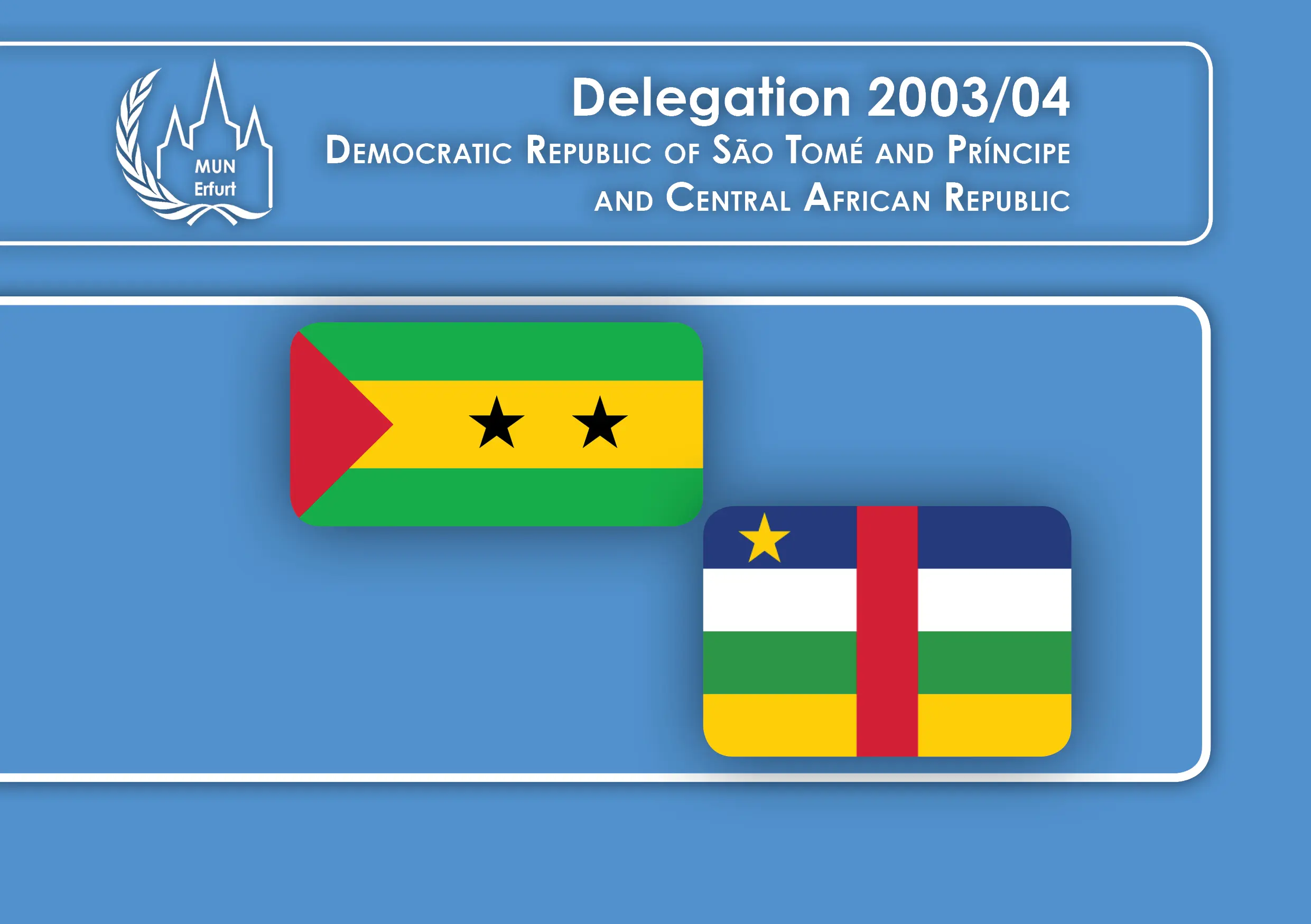 Flaggen Sao Tome und Zentral Afrika