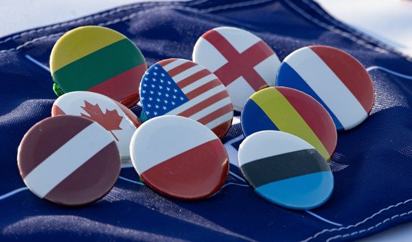 pins representing some NATO countries