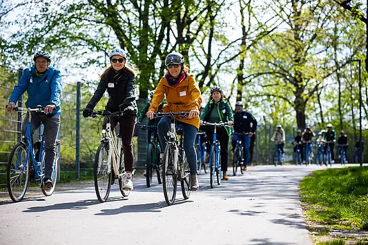3 Employees on the bike
