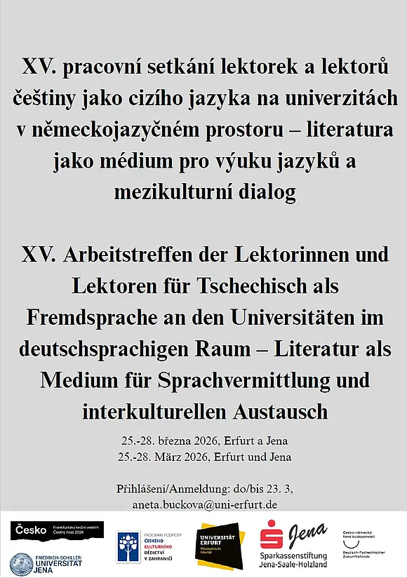 Plakat XV.Arbeitstreffen der Lektor:innen für Tschechisch als Fremdsprache