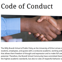 Schreenshot Website "Code of Conduct"