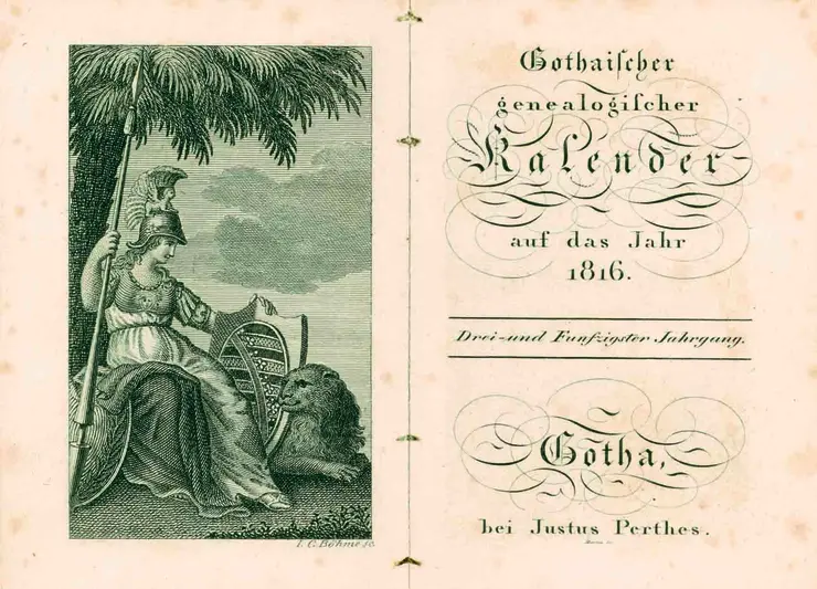 Der Gothaische Hofkalender von 1816.