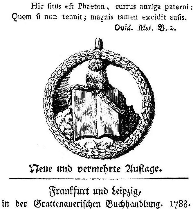 Titelseite Weishaupt, Adam: Das verbesserte System der Illuminaten mit allen seinen Einrichtungen und Graden (1788) 