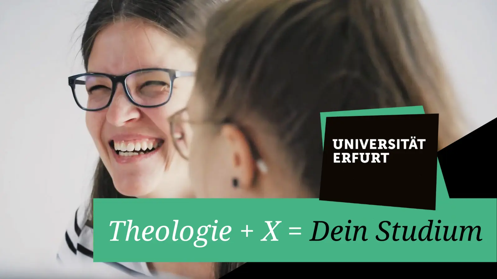 Vorschaubild für das Video "Theologie + X = Dein Studium"