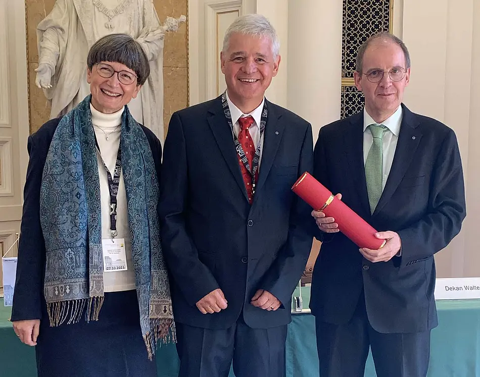 Jörg Rüpke (l.) bei der Verleihung der Ehrenpromotion der Universität Graz