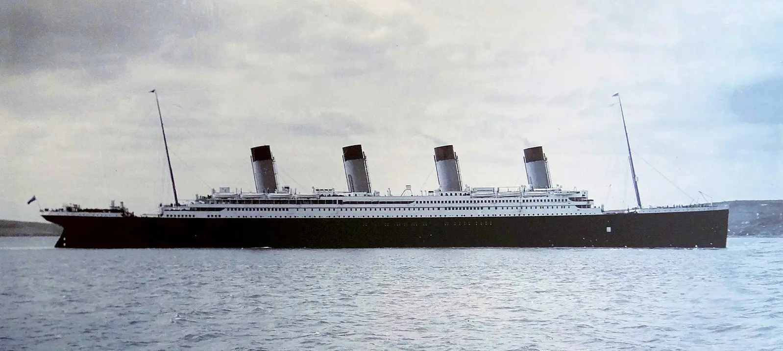 The Titanic pictured in Cobh Harbour, 11 april 1912