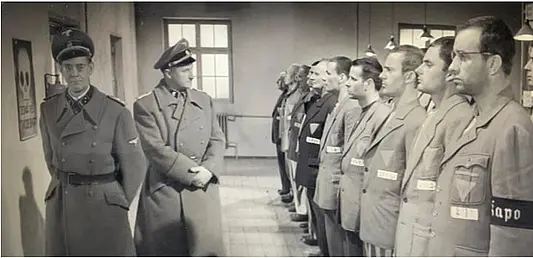 Nackt unter Wölfen (1963) – In der zweiten Verfilmung von 1963 ist die Härte der SS gegenüber dem  Kapo und Zwangsarbeitern der Effektenkammer gut zu erkennen. Reineboth und Kluttig treten Höfel  und Kropinski gnadenlos gegenüber, um Informationen über den kleinen Jungen und das  Internationale Lagerkomitee zu entlocken. 