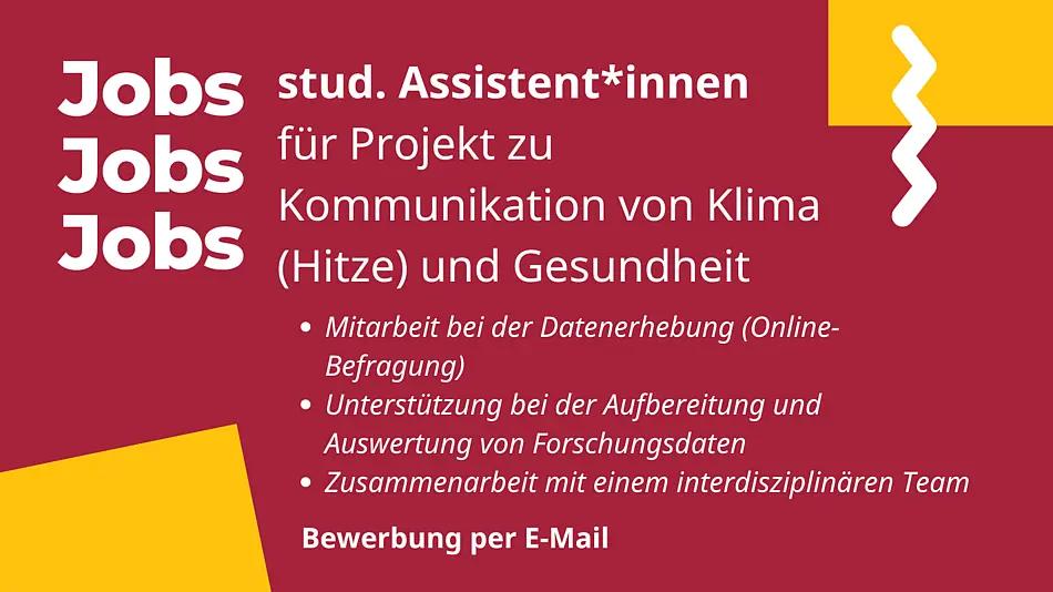 Anzeige studentische Hilfskräfte