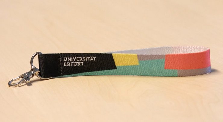 Schlüsselband bunt Merchandise Uni Erfurt