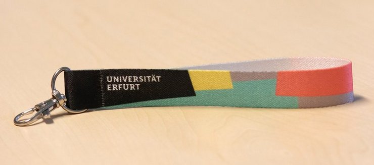 Schlüsselband bunt Merchandise Uni Erfurt