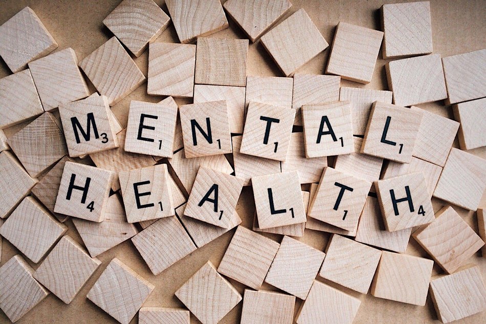 Buchstaben aus Holz: Mental Health