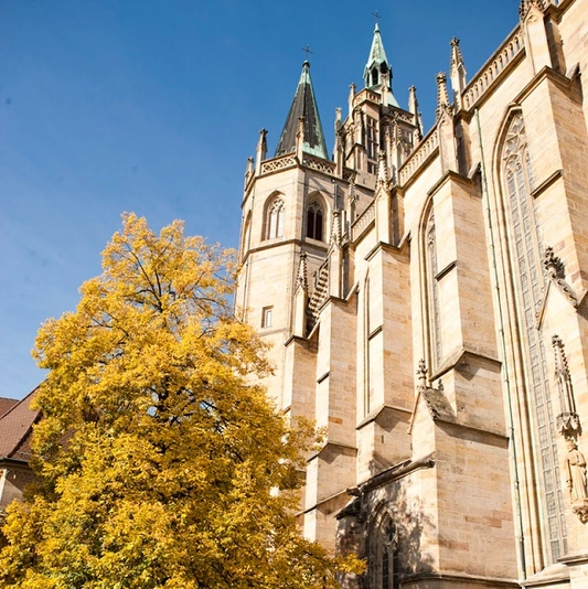 Außenansicht Erfurter Dom, Domstraße 10, Katholisch-Theologische Fakultät, Universität Erfurt