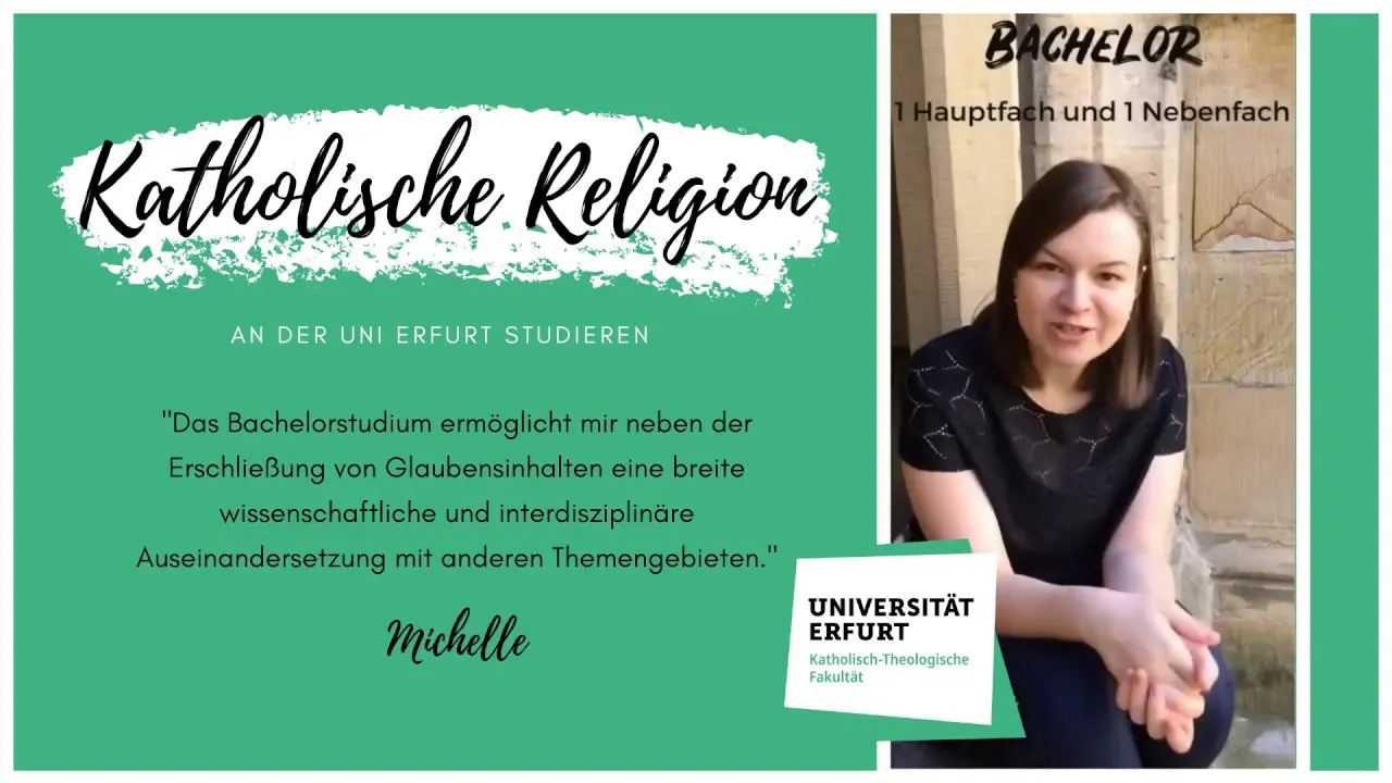 Vorschaubild für das Infovideo zum Studium der Katholischen Religion an der Universität Erfurt