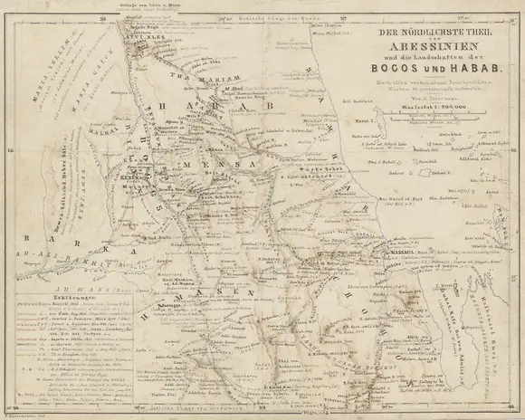 Karte Abessinien 1861