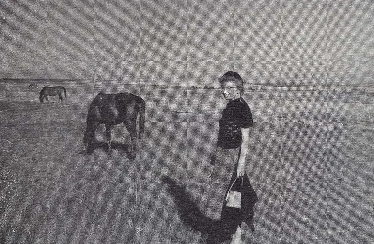 Annemarie Schimmel mit Pferden