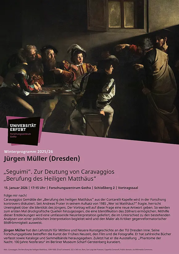 Plakat mit dem Gemälde Caravaggio