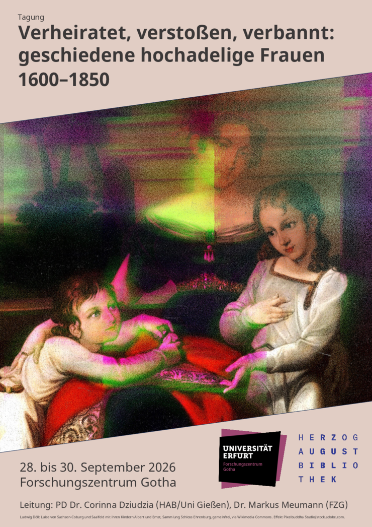 Conference Poster, based on  a blurred portrait of a woman with two children