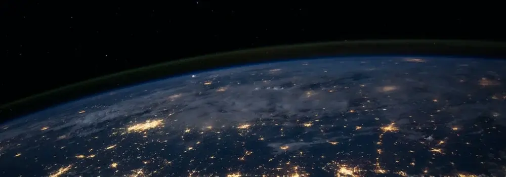 Earth horizon from space