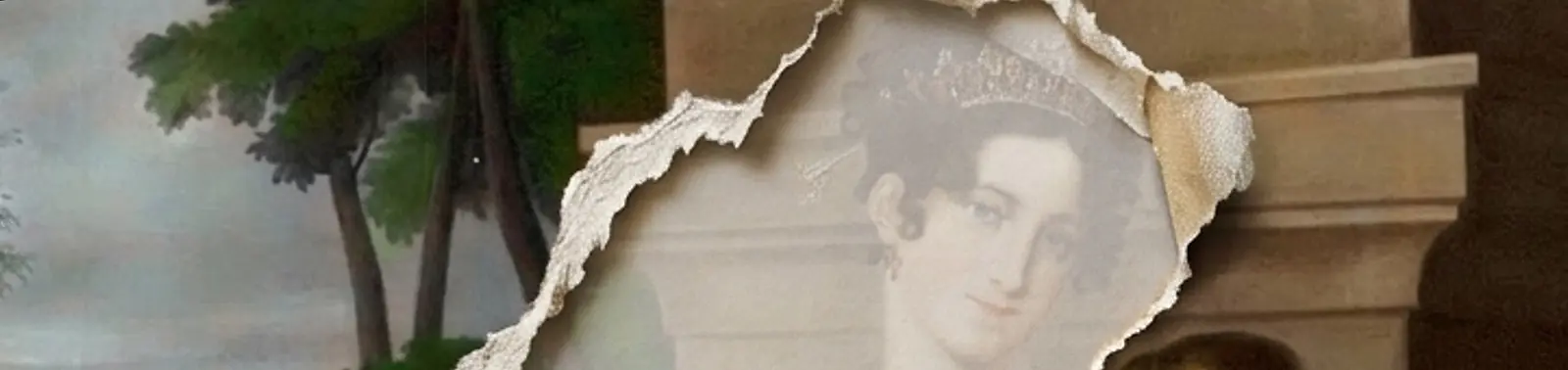 Ludwig Döll: Gemälde von Luise von Sachsen-Coburg und Saalfeld mit ihren Kindern Albert und Ernst