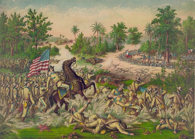 Bild zeigt Schlacht während des Philippinisch-Amerikanischen Krieges