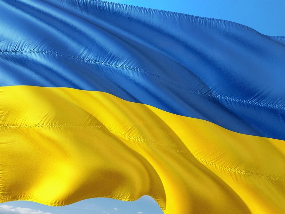 [Translate to English:] Ukrainische Flagge