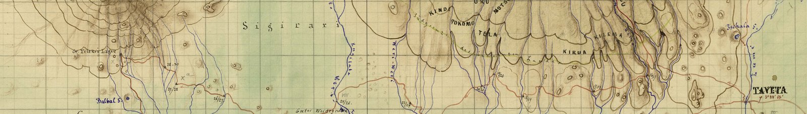 Ausschnitt Karte Hassenstein Kilimandscharo 1888
