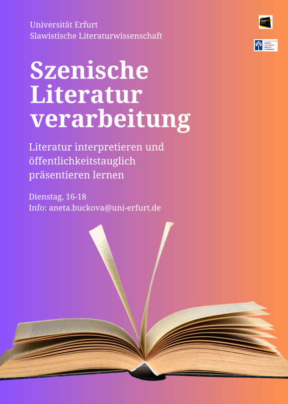 Plakat zur Lehrveranstaltung Szenische Literaturverarbeitung