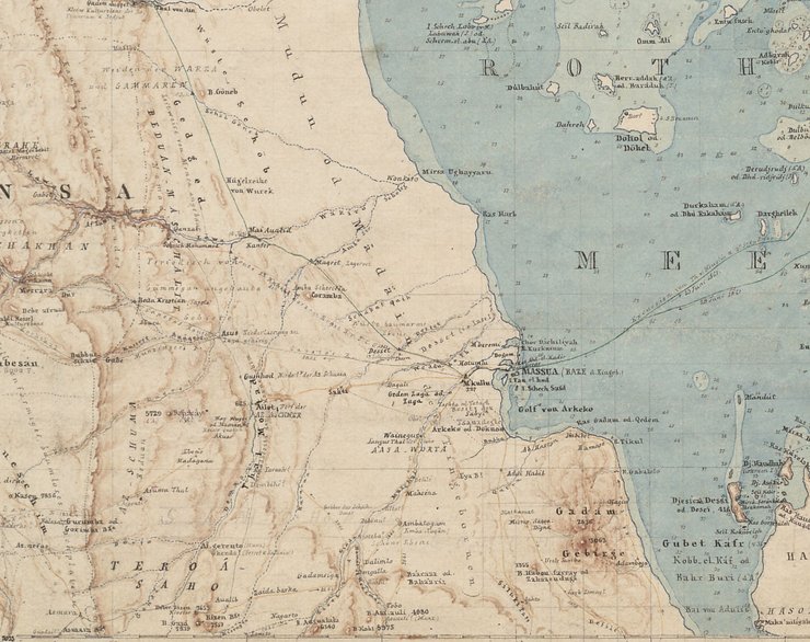 Originalkarte der nord-abessinischen Grenzlande