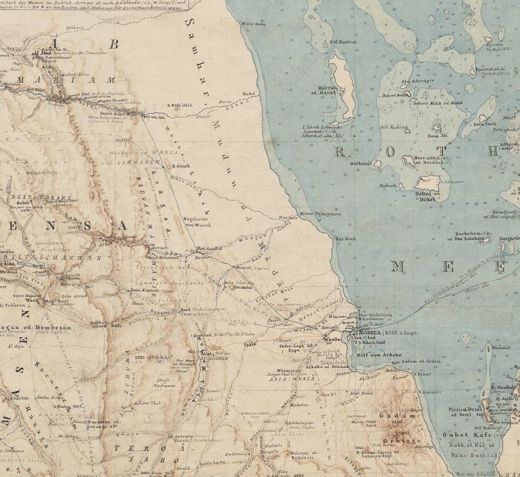 Originalkarte der nord-abessinischen Grenzlande