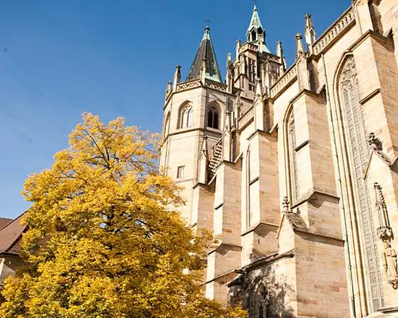 Seitenansicht des Erfurter Doms