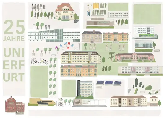 gezeichnete Campus-Karte