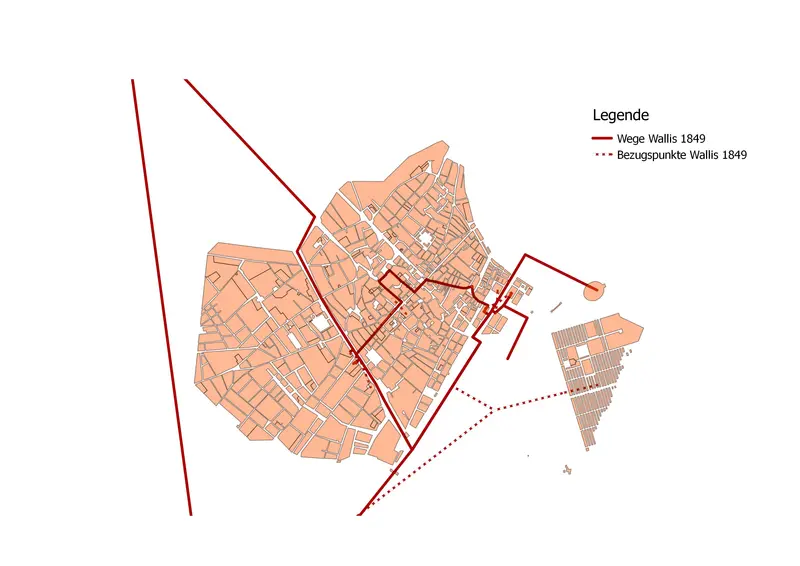 Stadtraum Barcelona nach Wallis: Wege und Bezugspunkte (Abb. 7)