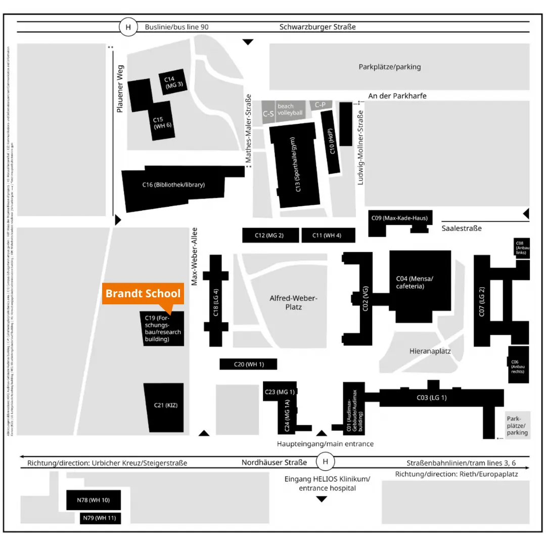 Campus Map with Brandt School