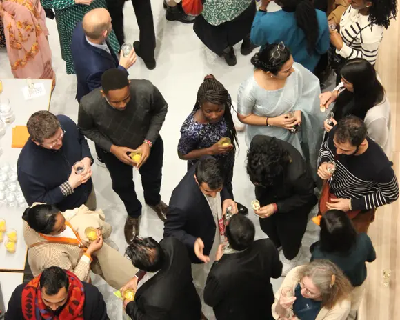 students networking at the annual Welcome Lecture
