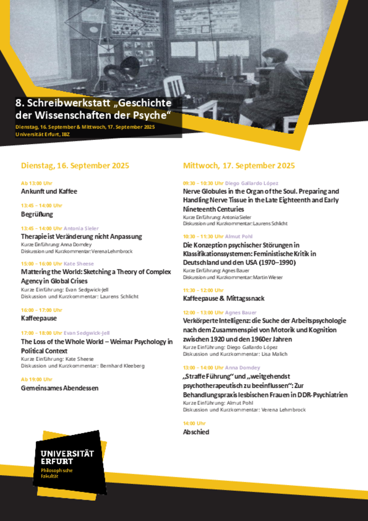 Programm 8. Schreibwerkstatt