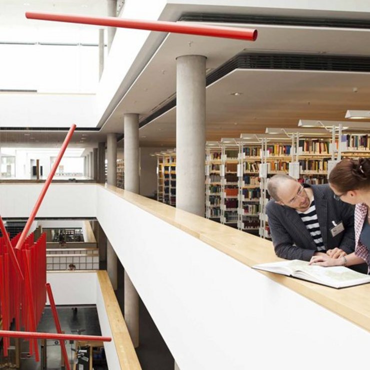 students in the University Library of the University of Erfurt