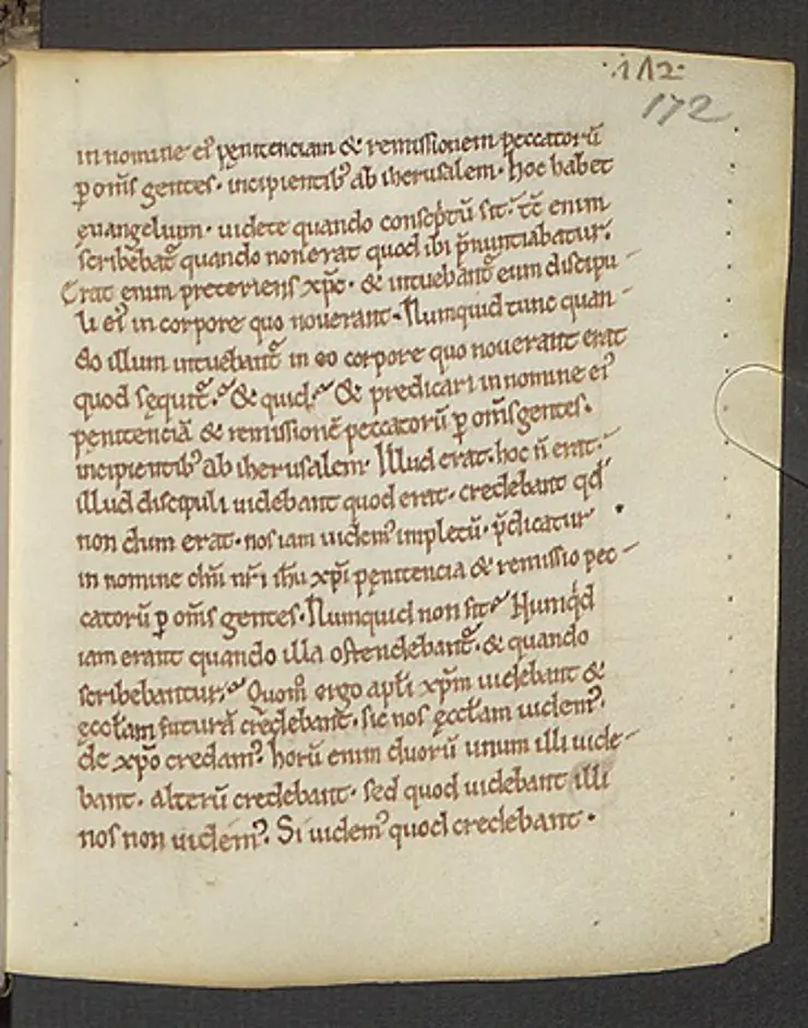 Mittelalterliche Handschrift F. 172r