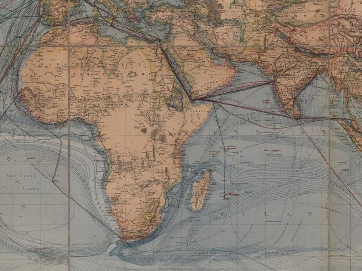 Ausschnitt aus der Chart of the World 1868