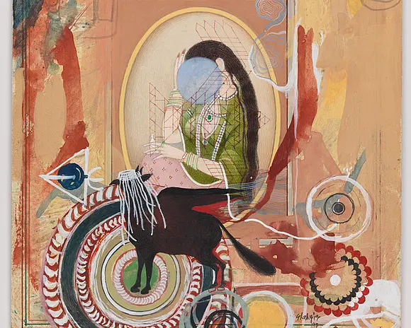 „Ready to Leave“ by Shahzia Sikander from 1997