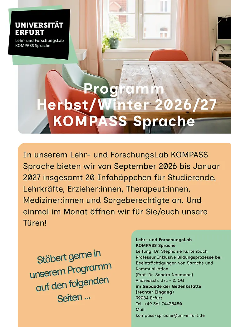 Erste Seite des Programms Herbst Winter 26_27