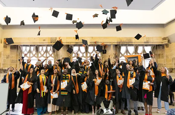 Brandt School graduates at the graduation ceremony in the Collegium Maius