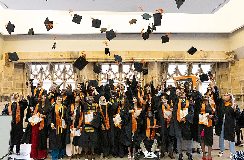 Brandt School graduates at the graduation ceremony in the Collegium Maius